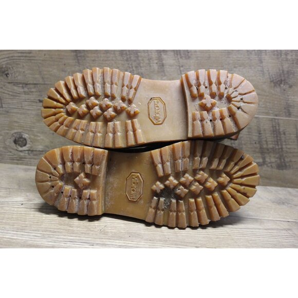 Safety and Supply co vintage men\'s brown leather moc toe 7 eye work‎ boots 6-6.5 main image 11
